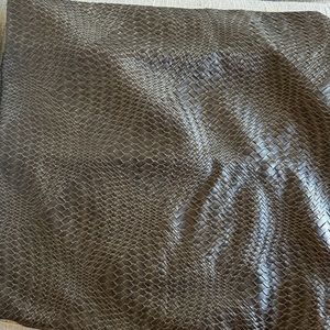 19” x 19” brown leather woven decorative pillow cover